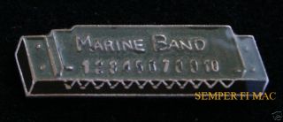 US Marine Band Hohner Harmonica Pin Tie Tac Bob Dylan John Lennon