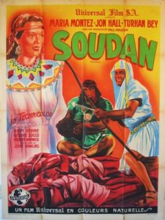 Sudan 1945 Maria Montez 47x63 Great French Poster