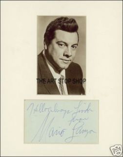 Hand Signed Mario Lanza Autograph Reprint