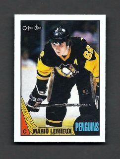 1987 88 OPC 15 Mario Lemieux Pittsburgh Penguins NMMT