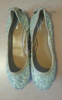 Maria Sharapova by Cole Haan Air Bacara Ballet Glitter Gold Flats Size