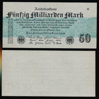 Germany Reichsbanknote 50 Billion Mark 1923 P 125 Ro 122B