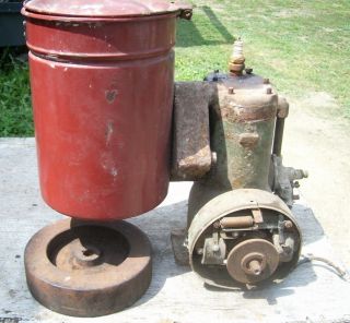 VINTAGE WATER COOLED GAS CRANK START ENGINE HIT MISS LW LAUSON LOCAL