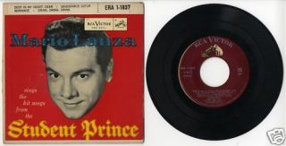1957 Mario Lanza 45 EP Era 1 1837 Student Prince Record