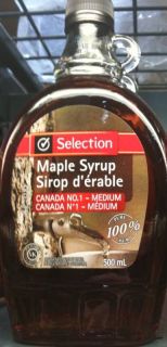 Canadian No 1 Medium Maple Syrup 100 Pure 500ml Bottle