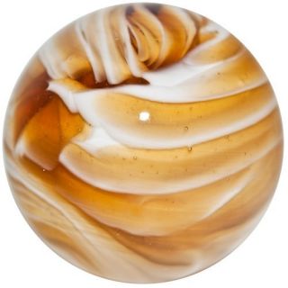 Glass Marble Joe St Clair Carmel Cream Swirls Marble RARE