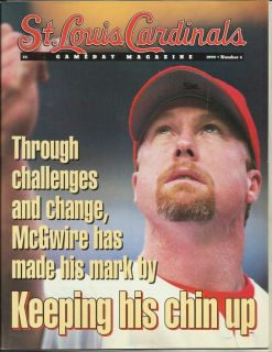 1999 St Louis Cardinals Program Mark McGwire