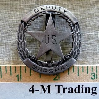Deputy U s Marshall Rnd w Star Badge 10 Old West
