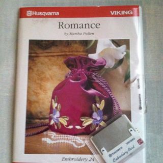 Viking Embroidery Card + Booklet For Rose Machine. Romance By Martha P