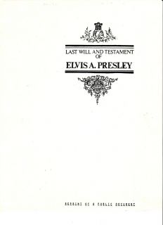 Elvis Presleys Last Will Marriage Cert 3 BONUSES