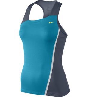 Nike Womens Maria Rival Knit Tank Sports Bra Tennis Top Turquoise