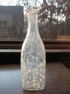 Square Opalescent Seaweed Barber Bottle Martins Ferry w VA
