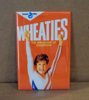 Mary Lou Retton Wheaties Fridge Magnet Cereal Box Gymnastics 80s