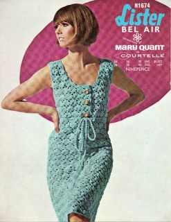 Vintage Crochet Pattern Mary Quant Design Dress