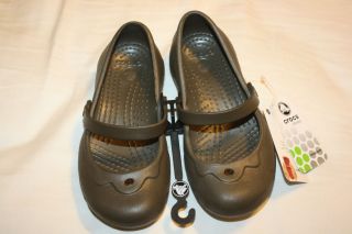 Brand New Authentic Crocs Brown Alice Mary Janes Toddler Kids Size 12
