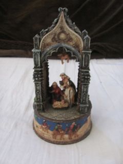 Enesco Nativity Scene Music Box Jesus Mary O Holy Night
