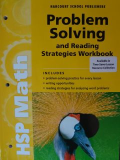 HSP Math Problem Solving Reading Strategies Workbook Grade 3 Student