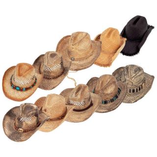 10 Shapeable Western Cowboy Hat Wholesale Lot of Ten