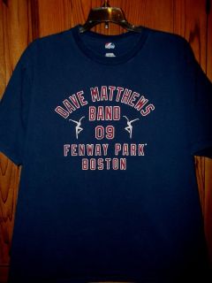DAVE MATTHEWS BAND t shirt Fenway Park Boston CONCERT Tour 2009