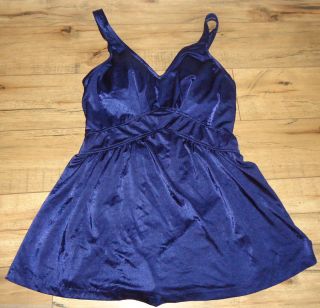 16 Swimdress Bathing Suit Blue Swim Dress Maxine of Hollywood