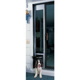 PetSafe Deluxe Sliding Patio Door Dog Door Lge White
