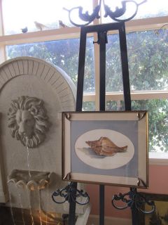 Mary Ellen Storey Watercolor Ink Shell Painting Framed Mid Century
