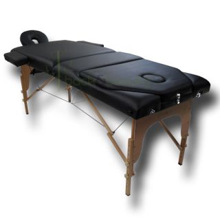 Black Portable Massage Therapy Table Spa Bodyworker Salon Tattoo