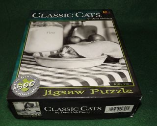 Cats Kitty Pie 500 Piece Puzzle by David McEnery Look OT