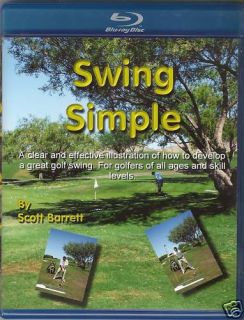 Blu Ray Swing Simple Golf Instruction Video Disc