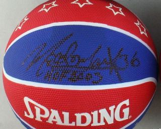 Meadowlark Lemon Signed Spalding Harlem Globetrotters Basketball JSA