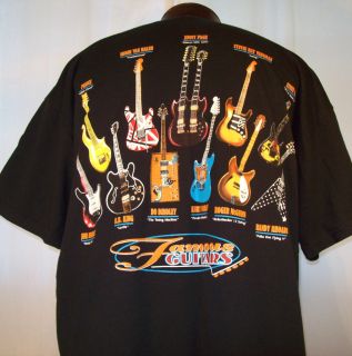 Shirt XL Page Hendrix BB King Van Halen Cobain McGuinn Prince