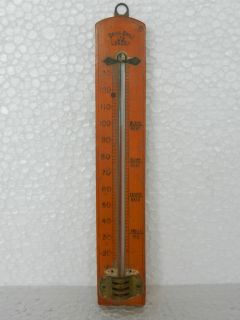 Vintage Wooden Down Bros Ltd London Medical Thermometer Adv EHS