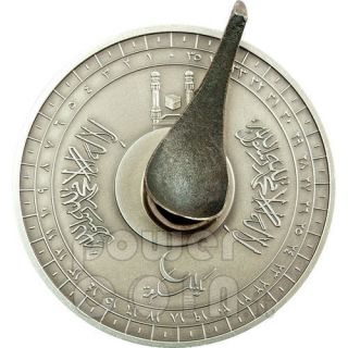 MECCA QIBLA COMPASS COTY Coin Of The Year Silver 1000 Francs Ivory