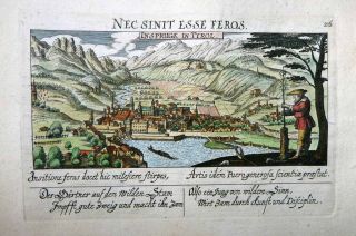 1627 Meisner Braun Hogenberg Innsbruck View Austria Scenic Valley
