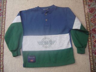 RT 66 3 Button Sweatshirt LS Green Blue Gray 5 6