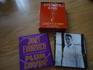 Books on CD Lot of 3 Fiction Stephen King Evanovich J Mcgreevey