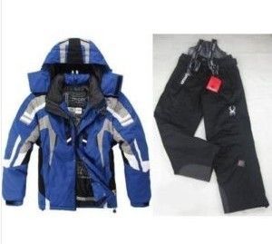 Bule Mens Ski Suit Jacket Coat Pants Snowboard Clothing M XXL EMS