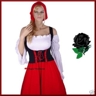Medieval Beer Bar Wench Serving Maid Oktoberfest Fancy Dress Costume M