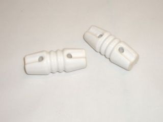 Ceramic Dog Bone Antenna End Insulators Medium Pair