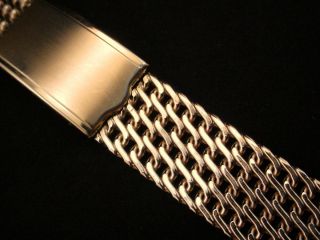 Rolled Gold Plate Heavy Mesh Watch Band 11 16in 17 5mm Lugs
