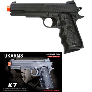 UKARMS K7 1911 Colt Replica Metal Spring Airsoft Pistol w Bonus Clip