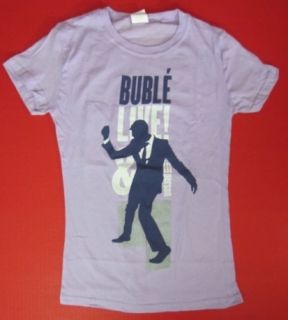 MICHAEL BUBLE New Juniors Small Purple T Shirt S LIVE IN PERSON