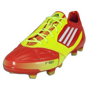 Adidas F50 Adizero TRX FG Soccer Cleat Leather Red Yellow New Color