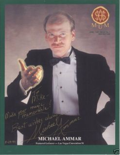 Magician Michael Ammar Collectibles 3 Items Autographs