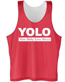 YOLO Mesh Jersey You Only Live Once YOLO pinnies Pinnie
