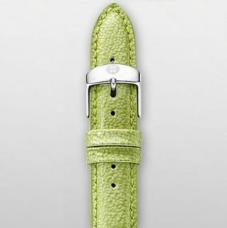 Michele Watch 16mm Key Lime Green Leather Band New Strap