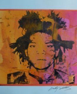 Andy Warhol Signed Artwork Sketch of Jean Michel Basquiat