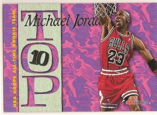 MICHAEL JORDAN 1995 95 96 SKYBOX NBA HOOPS ALL TIME ROOKIE TEAM TOP 10