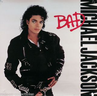 Michael Jackson 1987 Bad Square Promo Poster