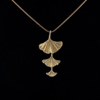 Michael Michaud Ginkgo Necklace Gingko Leaf Necklace Ginko Pendant
